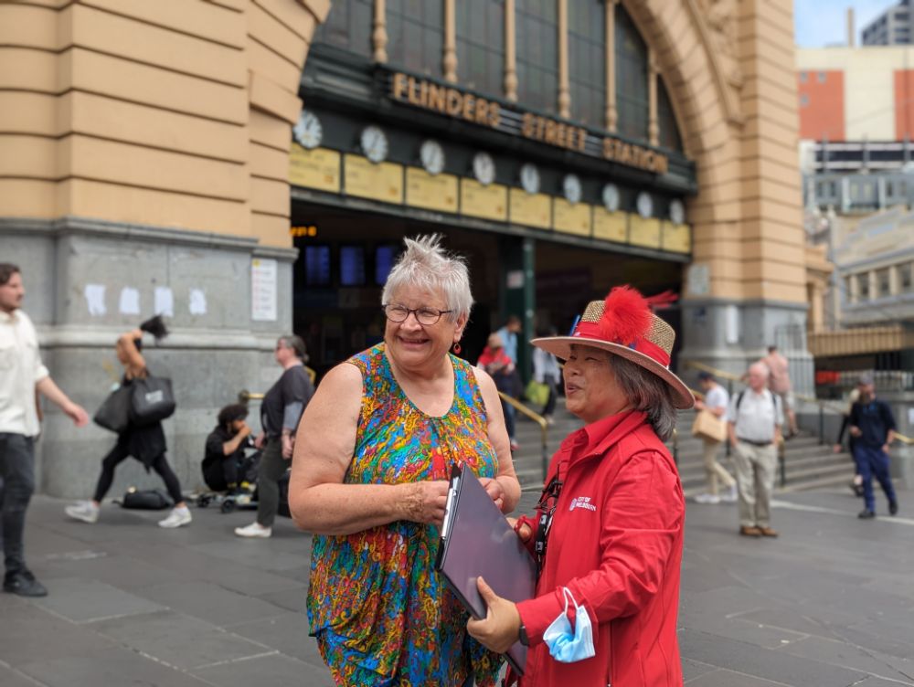 Visitor Information assistant at Flinders Street Station