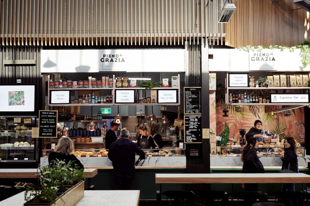 Stall holders at the South Melbourne Market