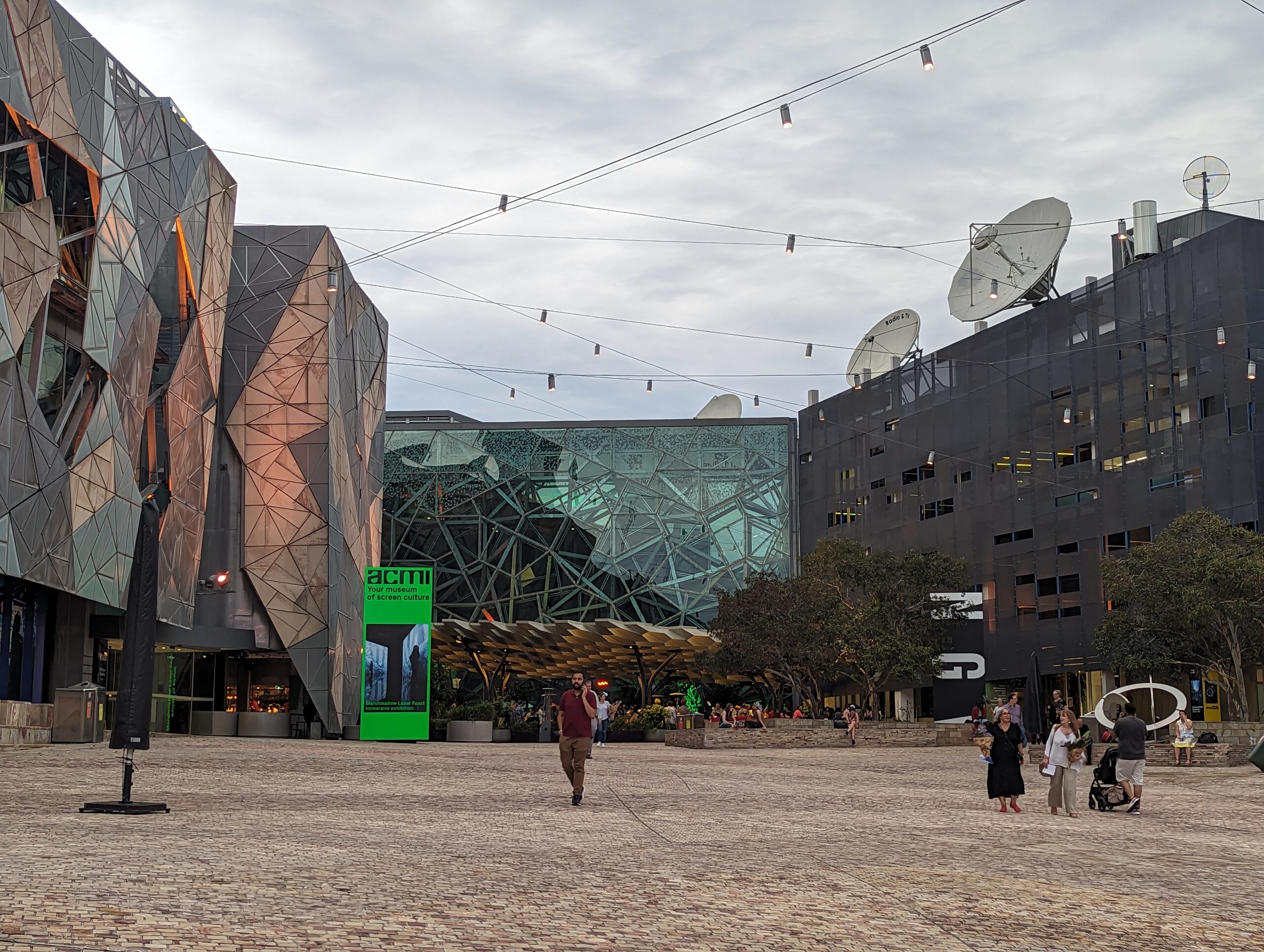 ACMI exterior view within Federation Square