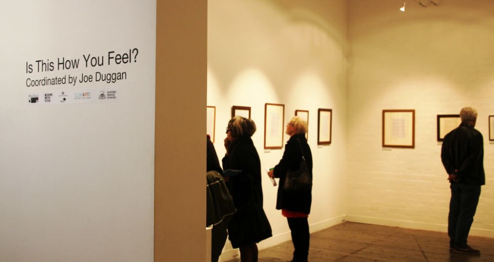 People viewing artwork at the gallery image of Monash university museum of art