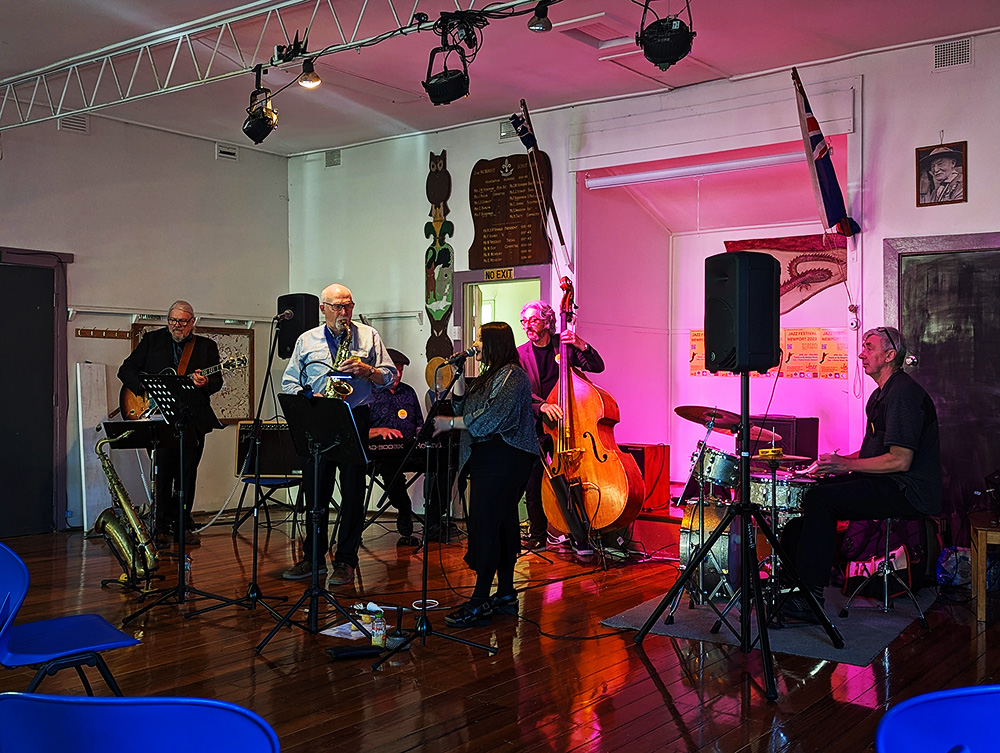 Jazz musicians at the Scout Hall