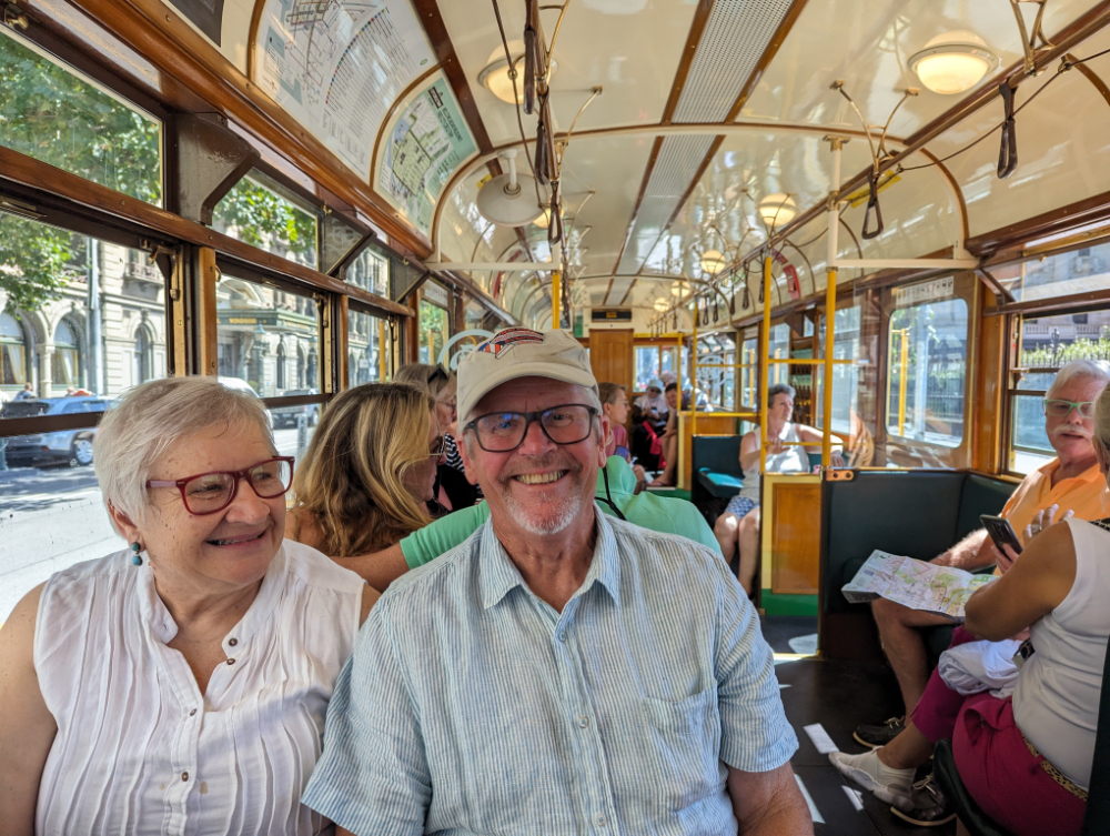 Onboard the City Circle Melbourne free tram
