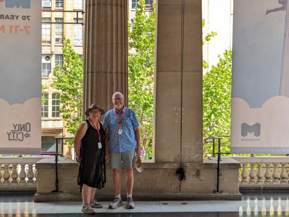 Standing on the Balcony as part of the Melbourne Town Hall Tours