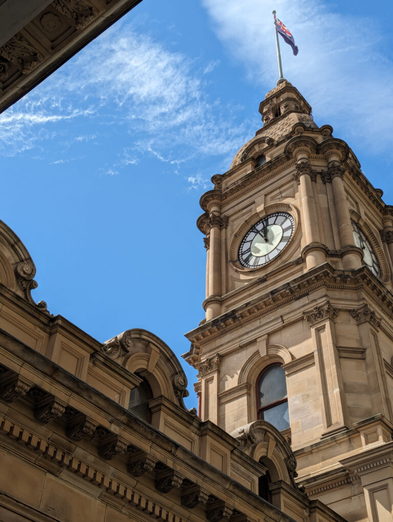Melbourne Town Hall clock tower