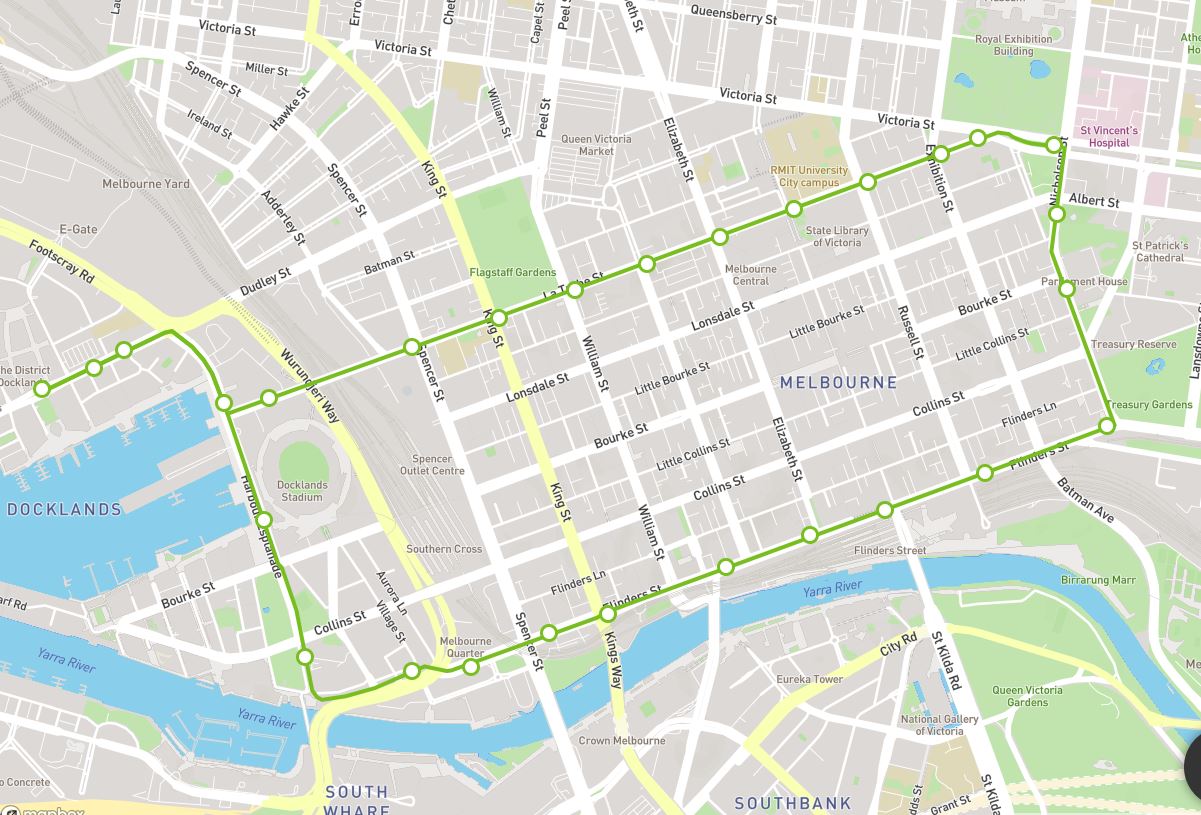 City Circle Tram Map