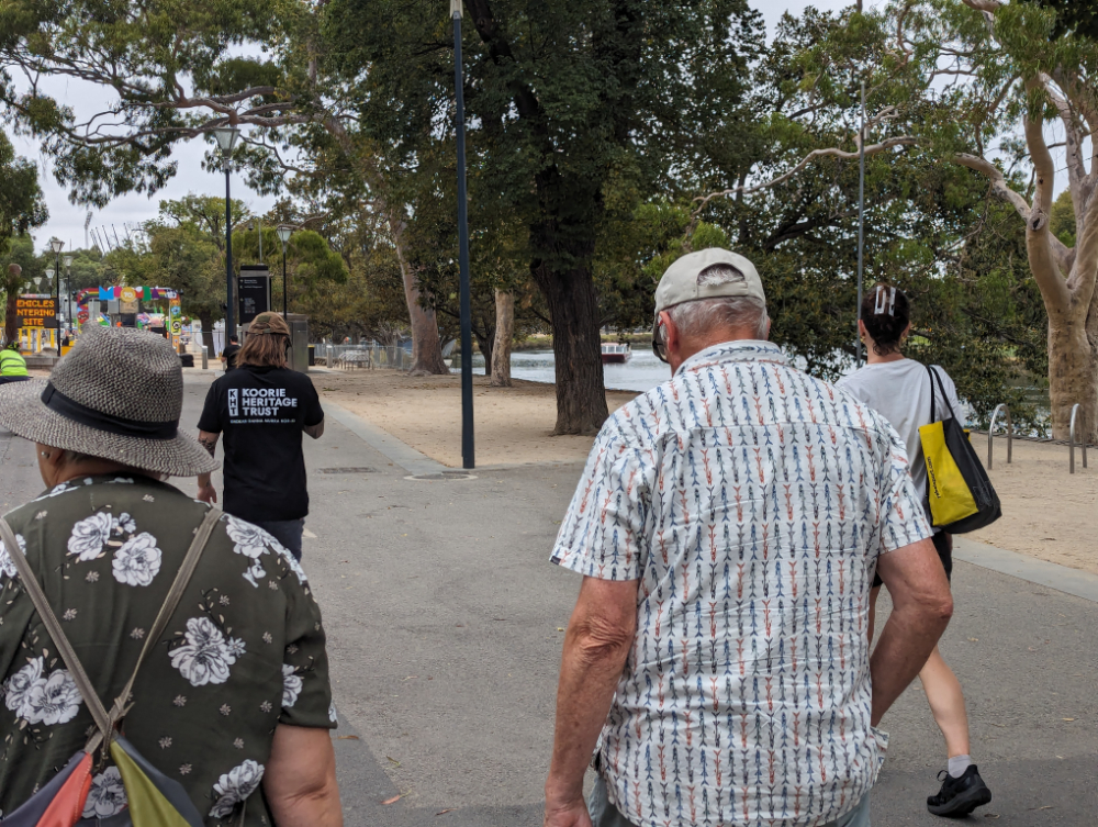 Tour group on the aboriginal heritage walk