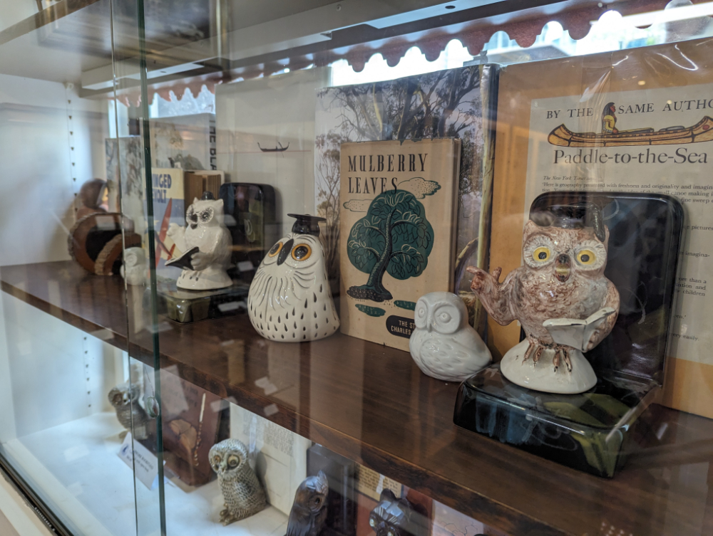 the bookshop owls at Rare and Old Books at Kay Craddock Antiquarian Bookshop
