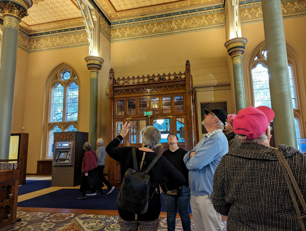 Inside the ANZ Banking Museum, on a free walking tour melbourne