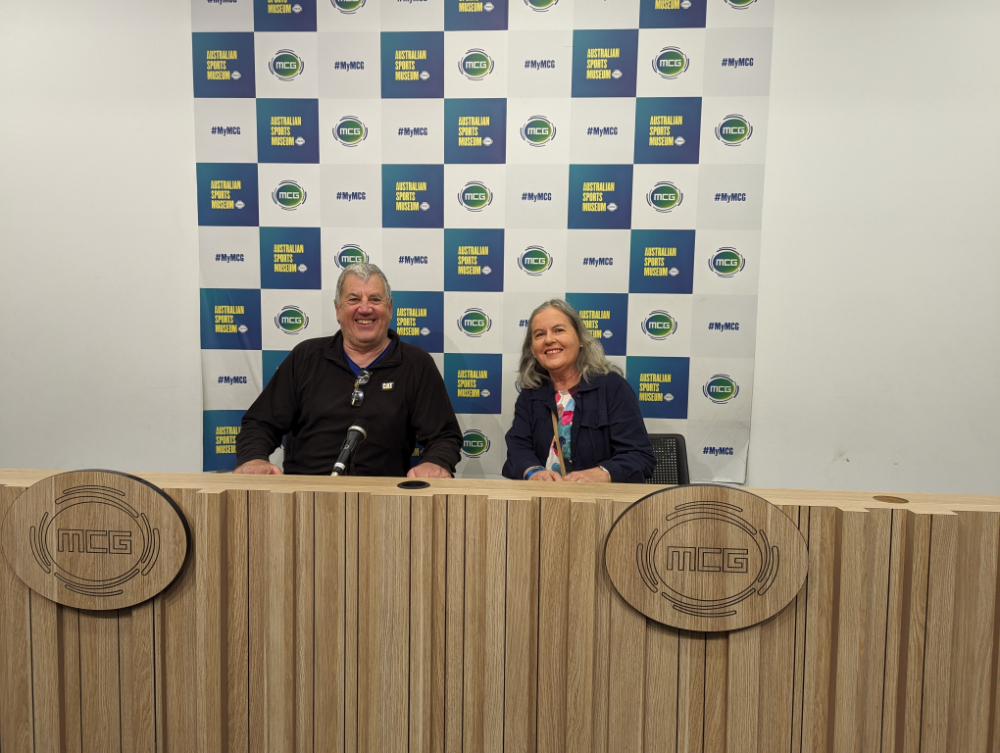 Inside the media centre on our mcg tour Melbourne