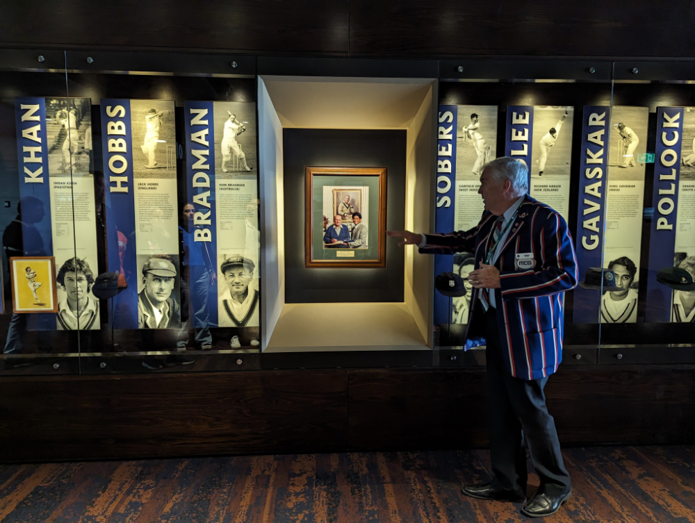 The iconic Bradman and Tendulkar portrait from our mcg tour review