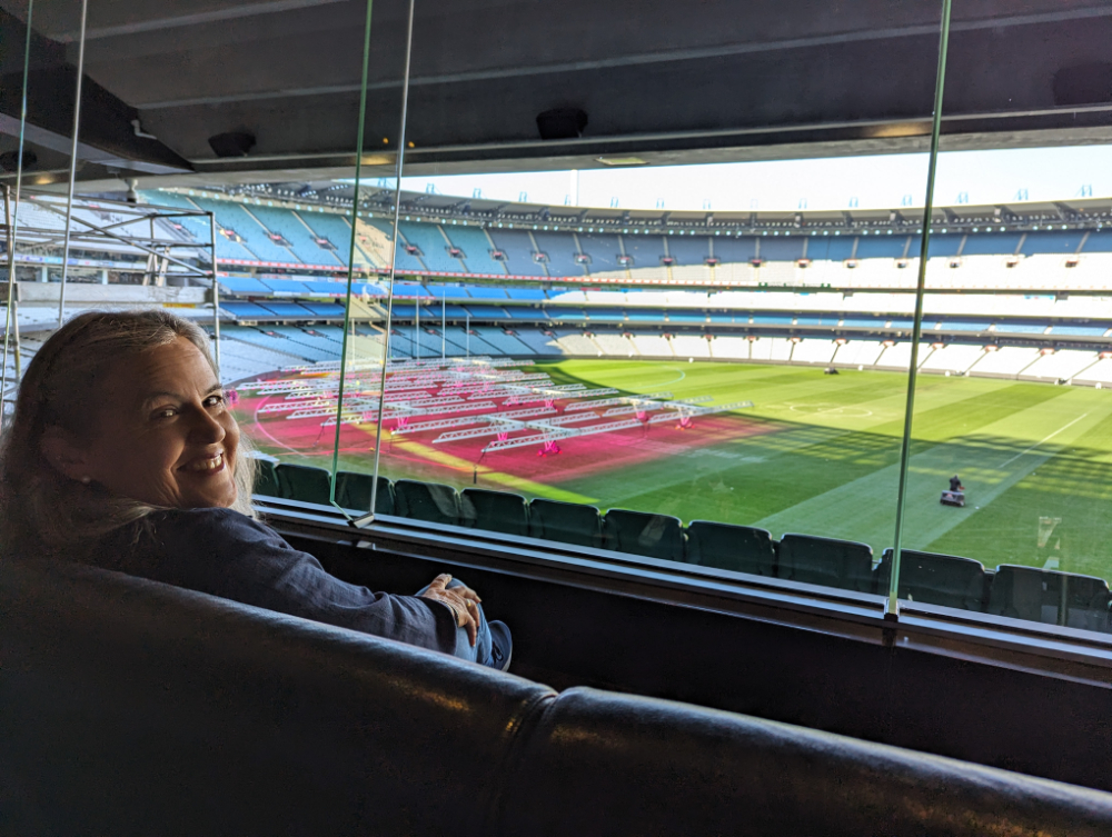 Enjoying a comfy outlook from the MCC Long Room