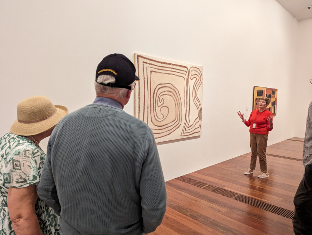 Couple on a guided tour of NGV Australia The Ian Potter Centre