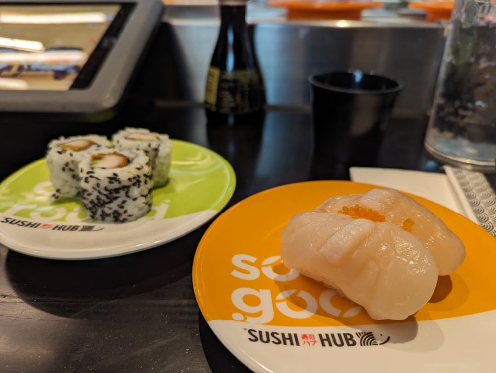 fresh sashimi at sushi hub melbourne central