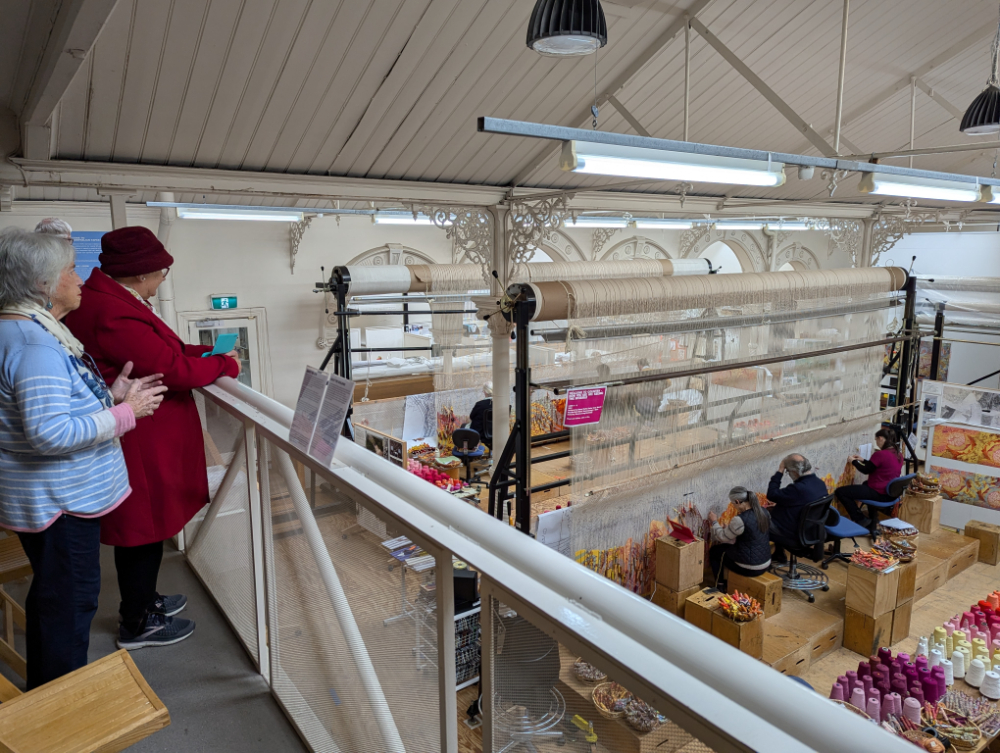 View from the mezzanine floor overlooking the Australian Tapestry Workshops