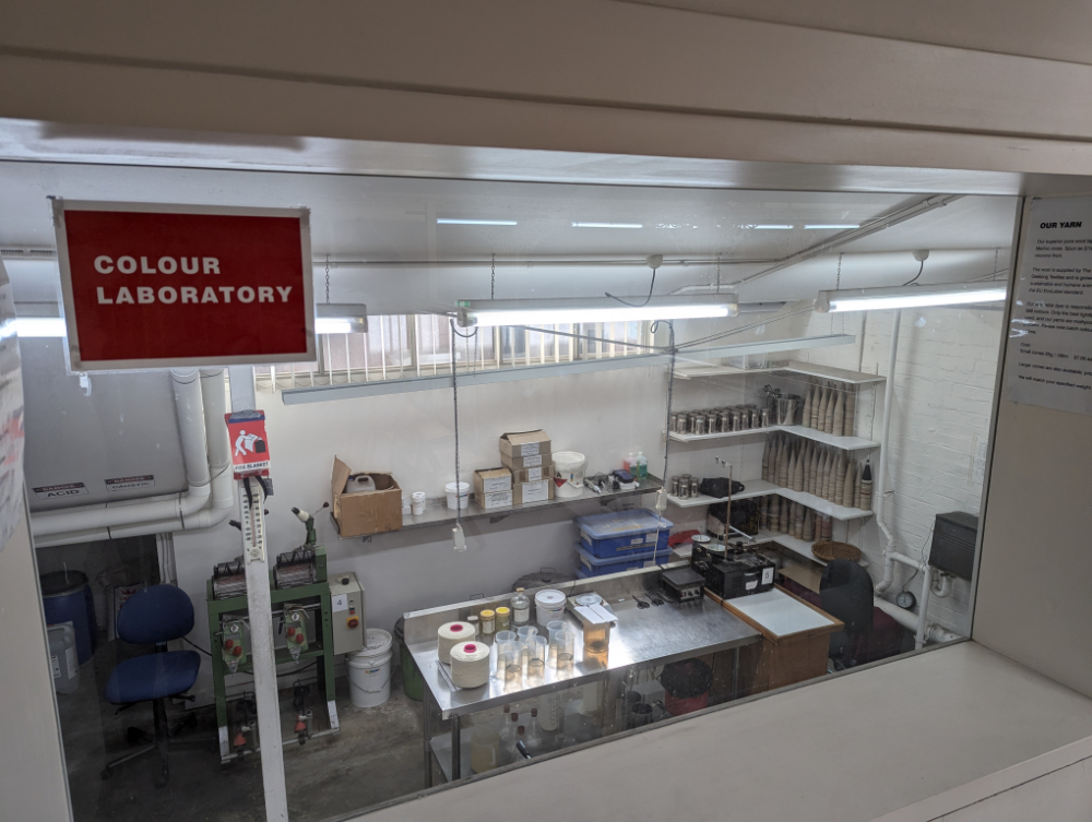 The colour lab where unique Australian yarn is produced for tapestry art 