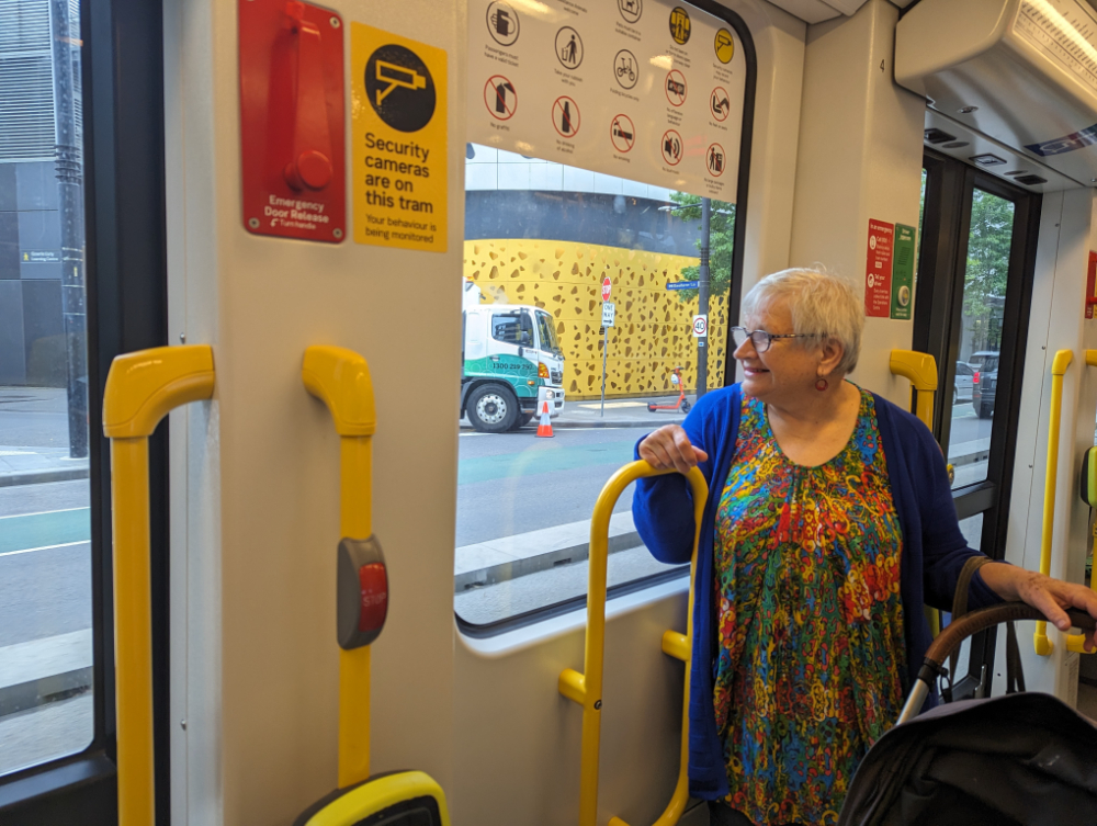 travelling on the tram during seniors week free travel period