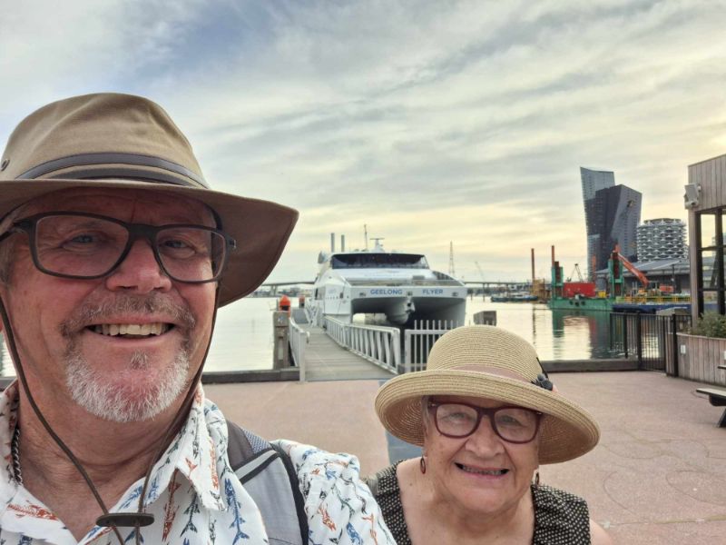 Arriving at the Docklands via Port Phillip Ferries