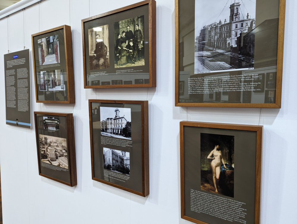 Exhibition display of laneways Melbourne