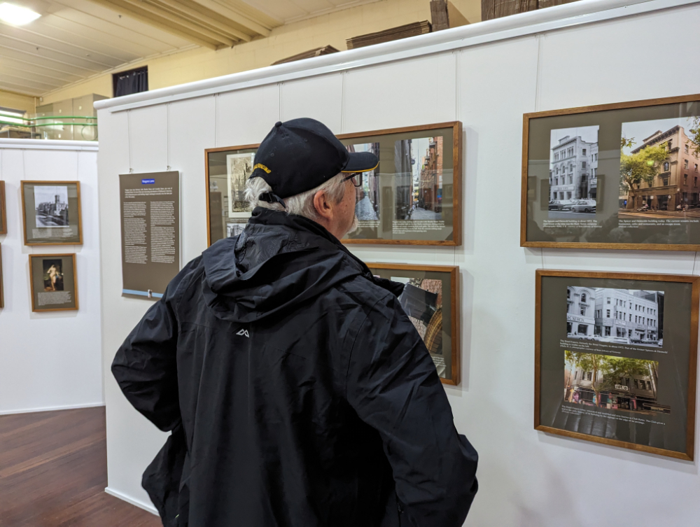 Exhibition display of laneways Melbourne