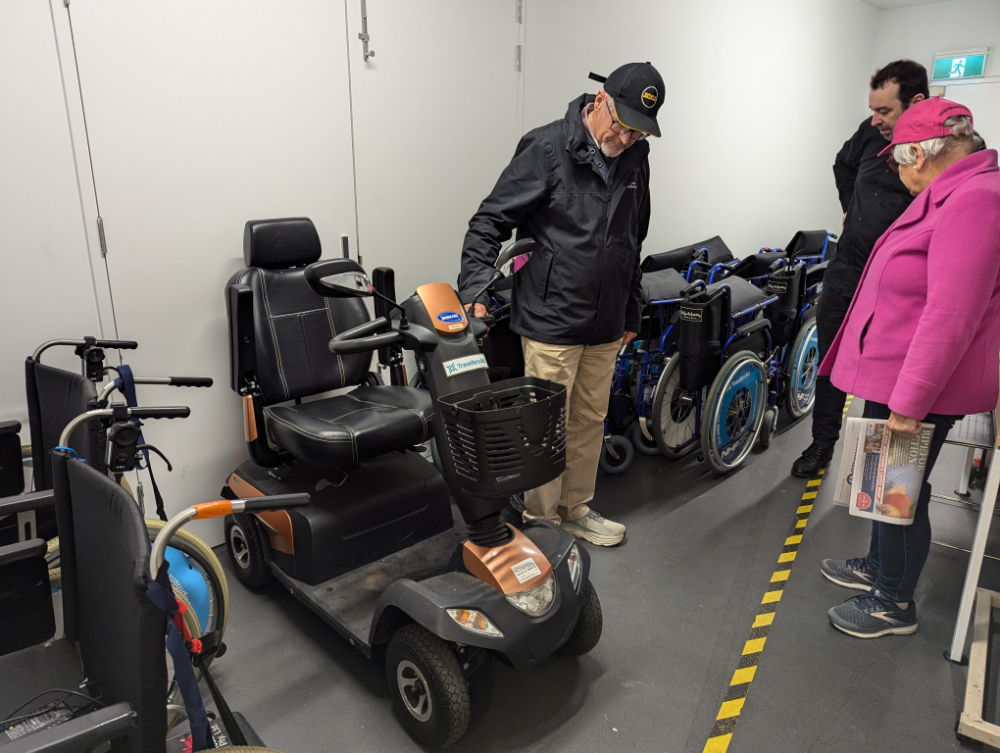 Image of the mobility scooter for hire at southern cross