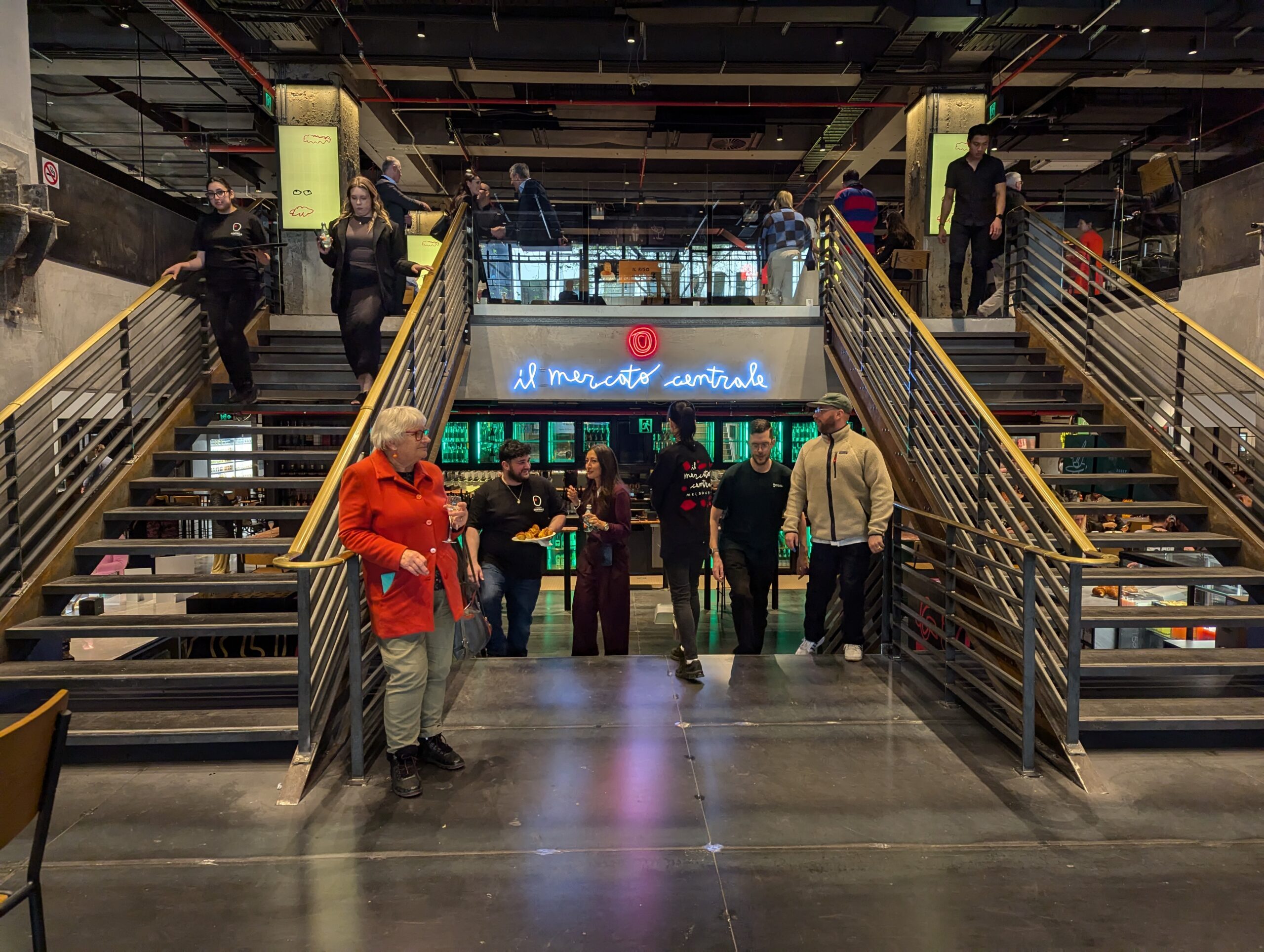 At the entrance to il Mercato Centrale Melbourne