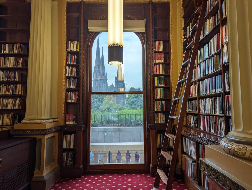 View of Parliemtn Library from our Parliament House, Melbourne Tours