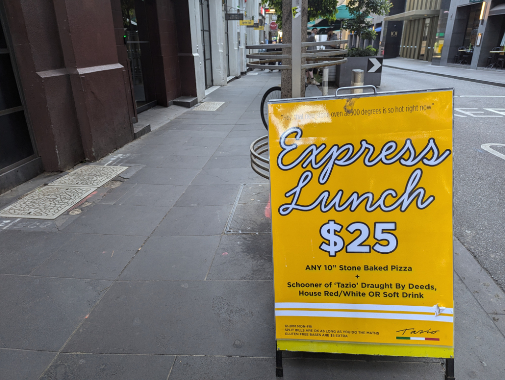 cheap lunch melbourne cbd Tazio