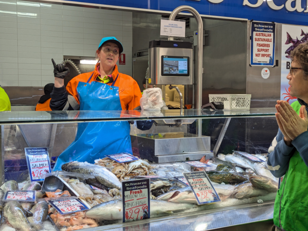 Fish monger at Dandenong Market - Amy Gardner