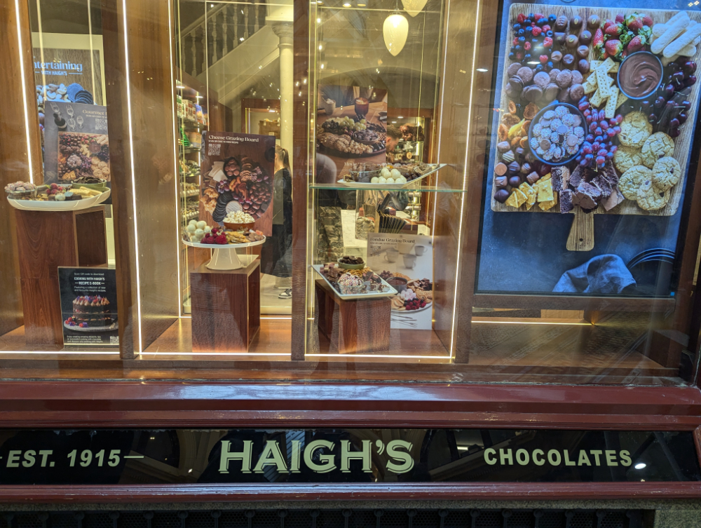 Haigh's Chocolate Block Arcade gift shops Melbourne