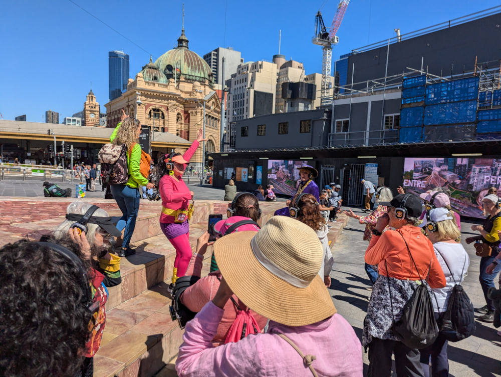 Walking silent disco Melbourne