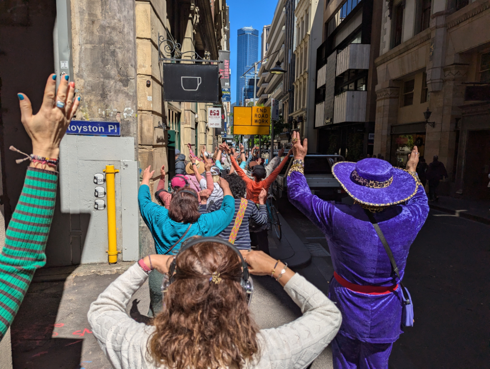 Walking silent disco Melbourne