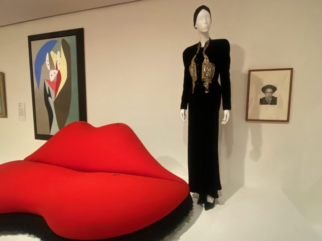 A giant, red, lipstick sofa shows Melbourne style