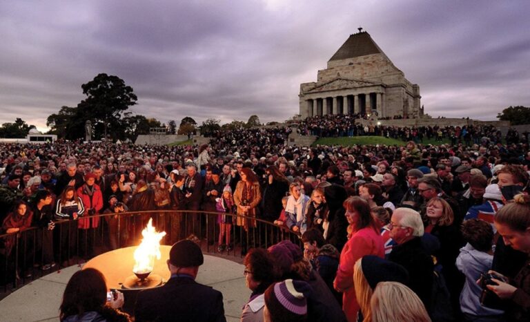 ANZAC Day Melbourne Shrine image supplied
