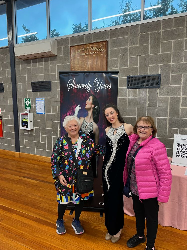 Dimi and Val with Victoria after the event