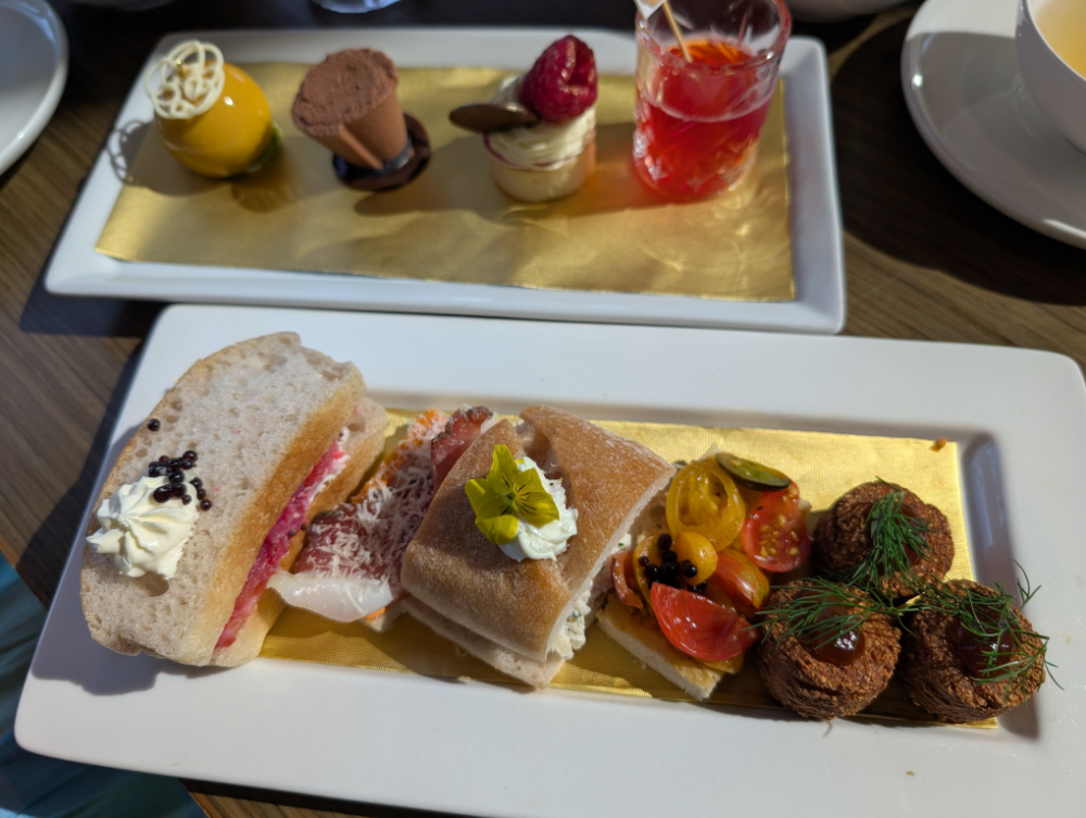 Gluten-free high tea selection at Altus Rooftop Chadstone Hotel