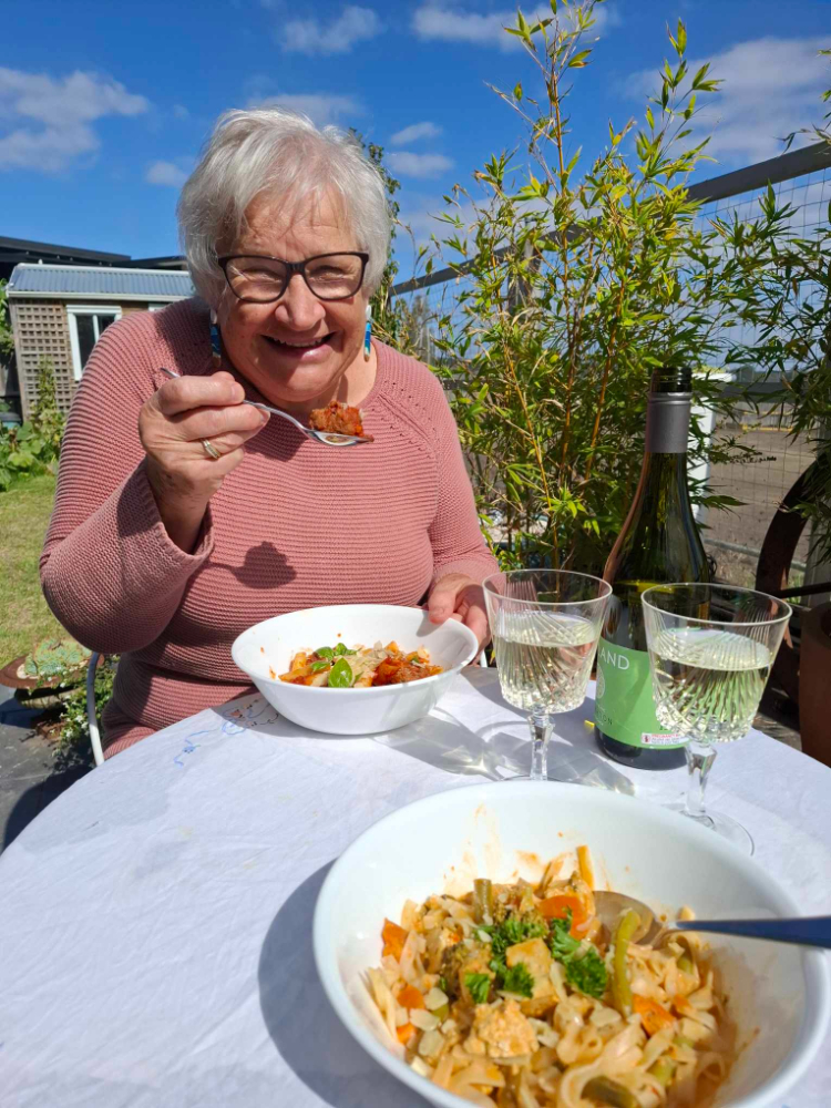 Enjoying our MACROS meals with a bottle from Naked Wines for a double win!