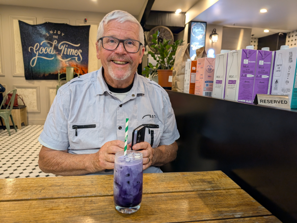Purple yam iced cotta