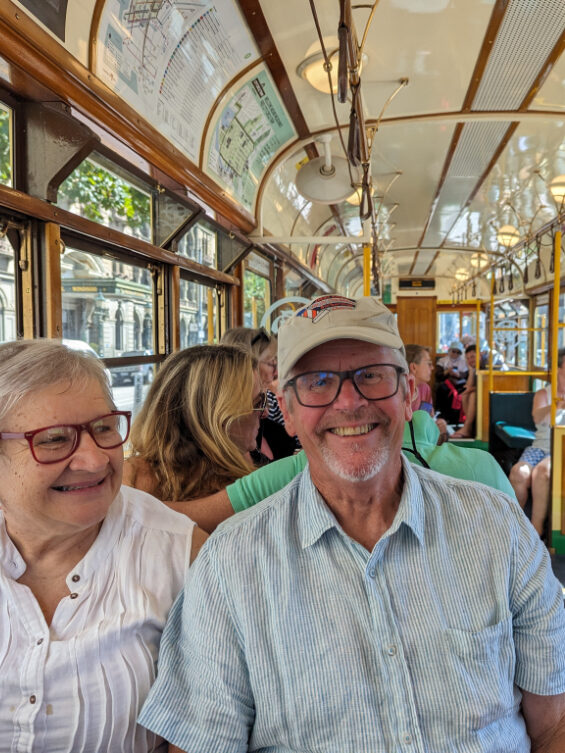 Onboard the City Circle Melbourne free tram