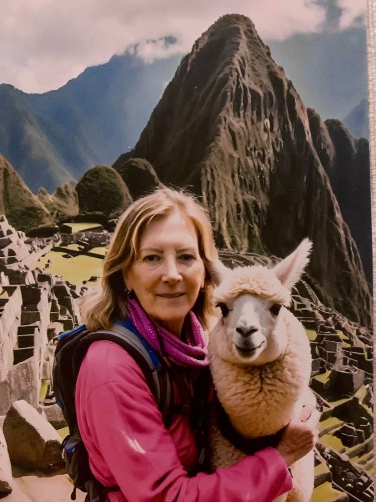 Here is Julie again with her AI generated image after the Machu Picchu VR experience (1)