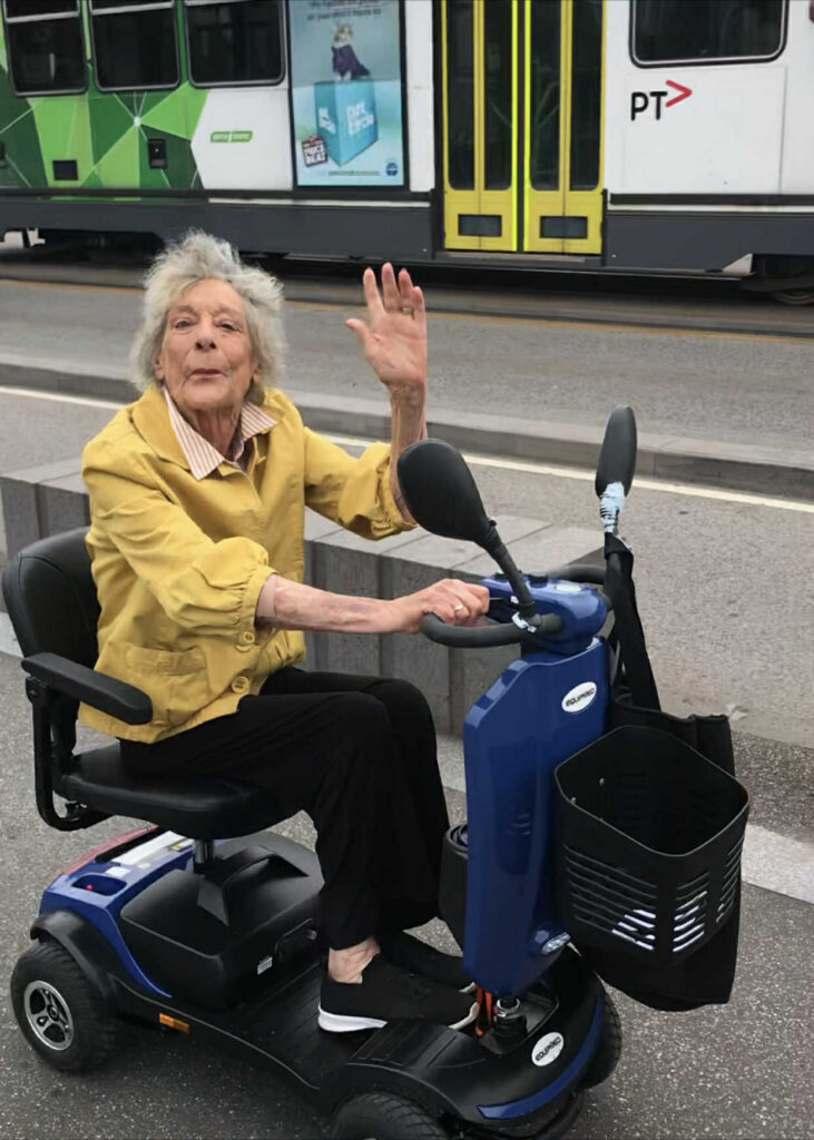 Ingrid on her chariot